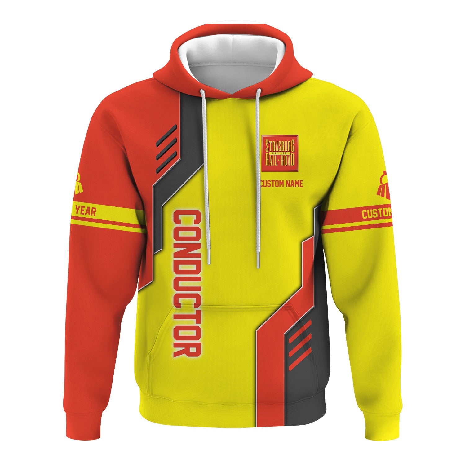 Railspirit Personalized Strasburg Railroad Hoodie Unique Railway Style with Custom Job Train Zip Up Hoodie