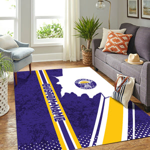 Railspirit Personalized Southern Pacific Railroad Area Rug Vintage All Over Printed Rug