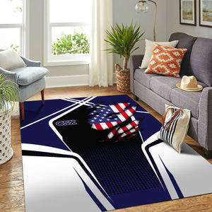 Railspirit Personalized CSX Transportation Railroad Area Rug American Eagle Vintage Train Rug