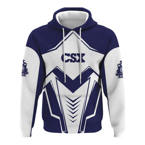 Railspirit Personalized CSX Transportation Railroad Hoodie Railway Trainspotter Style Zip Up Hoodie Gift Idea For Foamers