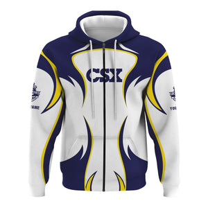 Railspirit Personalized CSX Transportation Railroad Hoodie Distinctive Flame Style Zip Up Hoodie For Steam Engine Addict