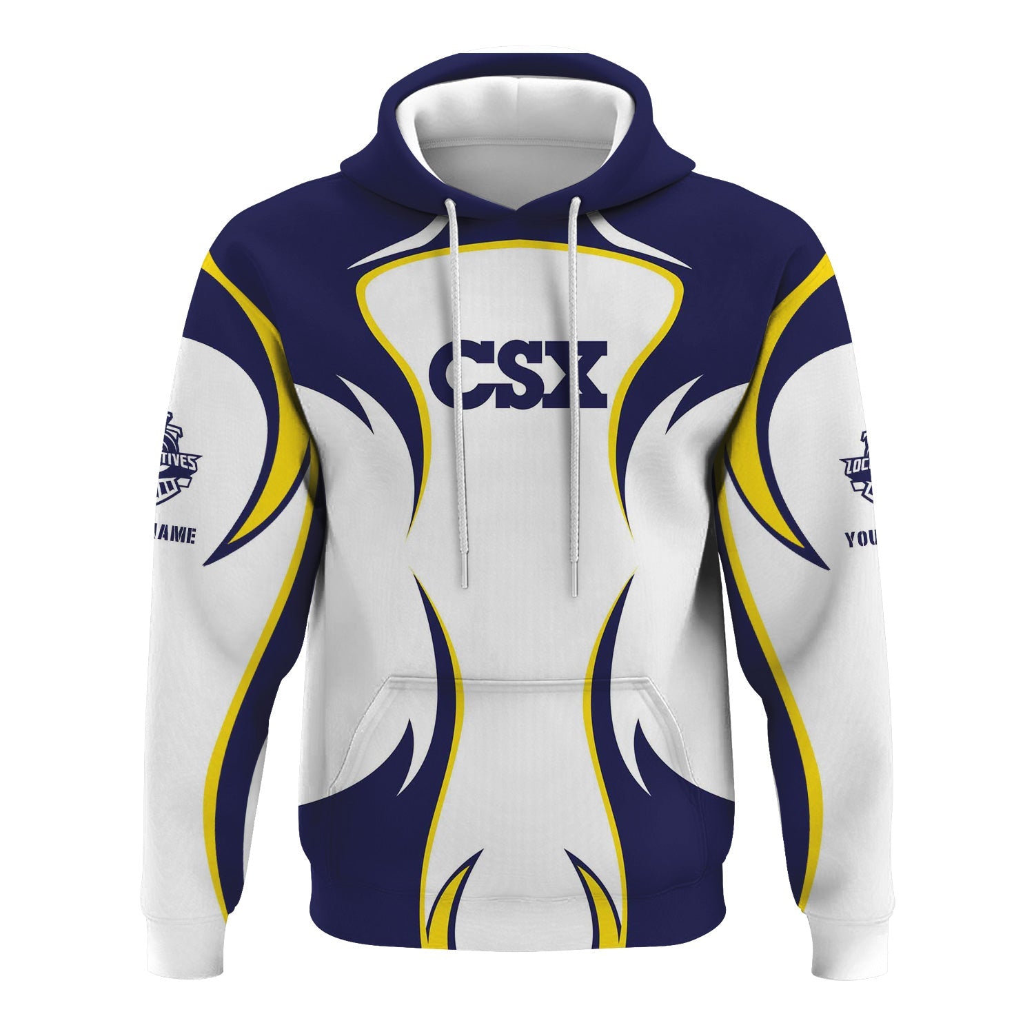 Railspirit Personalized CSX Transportation Railroad Hoodie Distinctive Flame Style Zip Up Hoodie For Steam Engine Addict