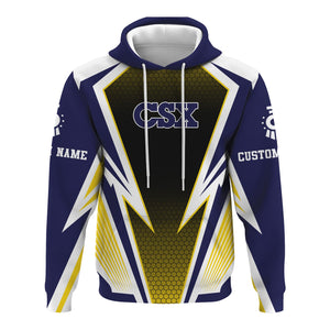 Railspirit Personalized CSX Transportation Railroad Hoodie Lightning Graphic Style Zip Up Hoodie Gift Idea For Train Lover