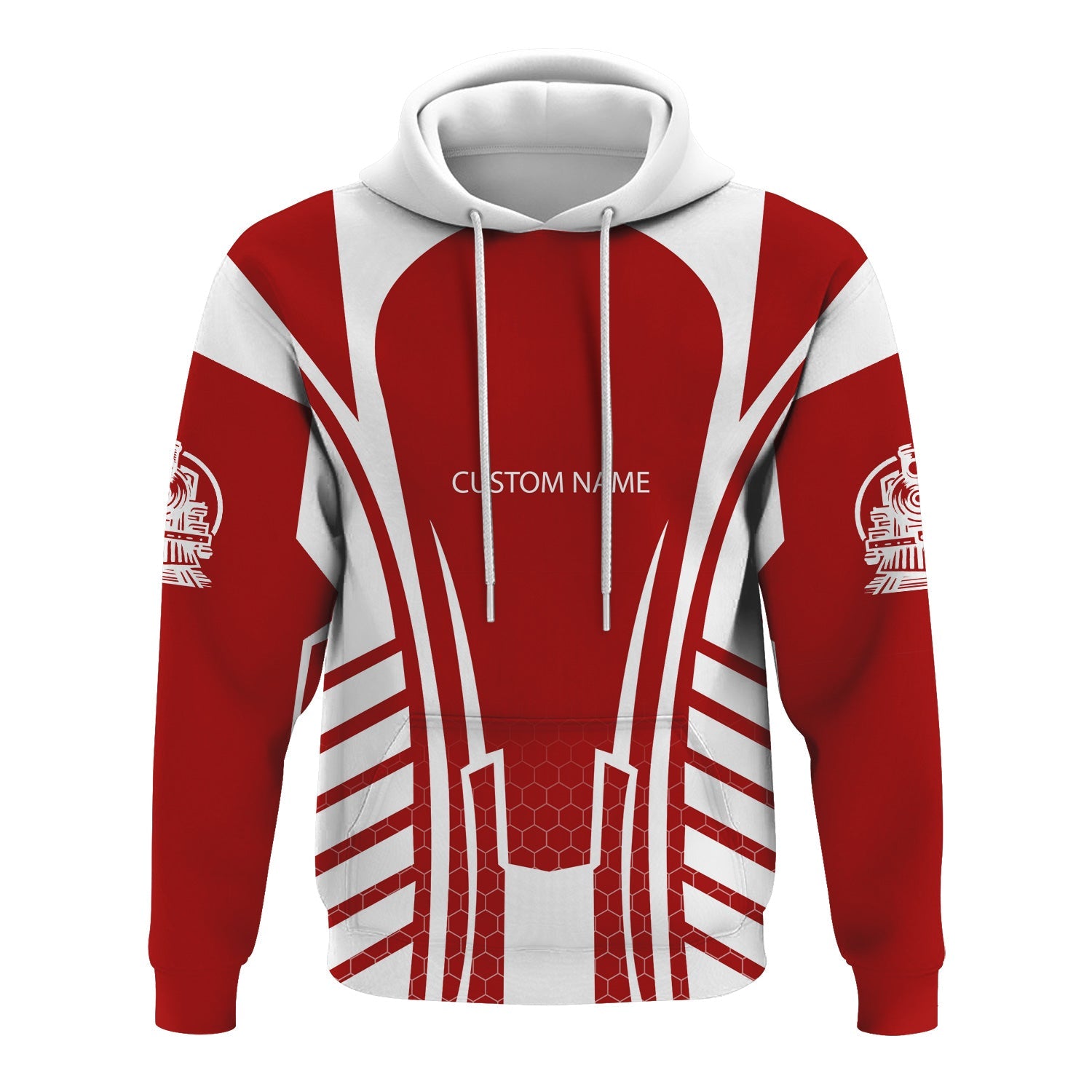 Railspirit Personalized Monon Railroad Hoodie Striped Railroad Style Train Zip Up Hoodie All Over Print