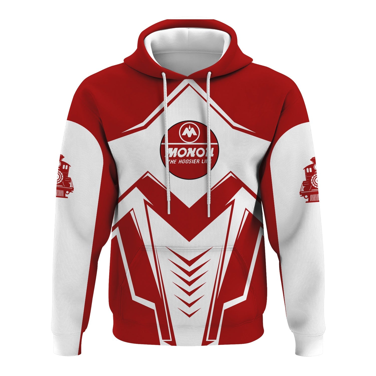 Railspirit Personalized Monon Railroad Hoodie Railway Trainspotter Style Zip Up Hoodie Gift Idea For Foamers