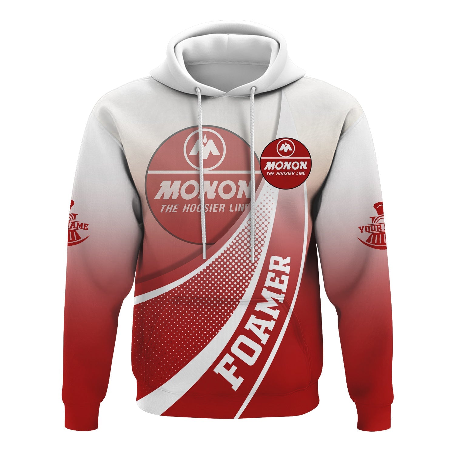 Railspirit Personalized Monon Railroad Hoodie Railway-Themed Style Zip Up Hoodie Gift Idea For Trainspotter