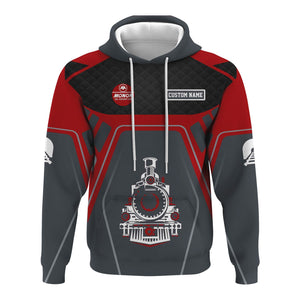 Railspirit Personalized Monon Railroad Hoodie Steam Locomotive Engine Graphic Train Zip Up Hoodie All Over Print