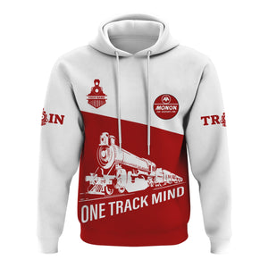Railspirit Custom Name Monon Railroad Hoodie One Track Mind Printed Zip Hoodie