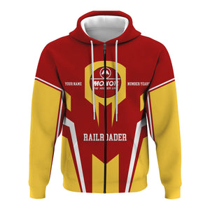 Railspirit Personalized Monon Railroad Hoodie Custom Year Railroader Zip Up Hoodie Gift Idea For Train Lover