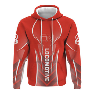 Railspirit Personalized Canadian National Railroad Hoodie Striking Line Style Train Zip Up Hoodie For Locomotive Lovers