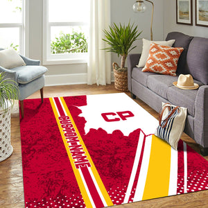 Railspirit Personalized Canadian Pacific Railroad Area Rug Vintage All Over Printed Rug