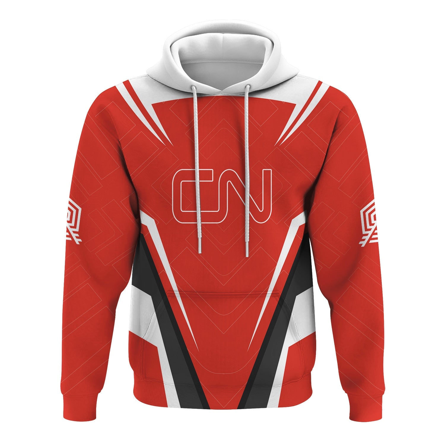 Railspirit Personalized Canadian National Railroad Hoodie Railway Inspired Apparel Train Zip Up Hoodie For Train Lovers
