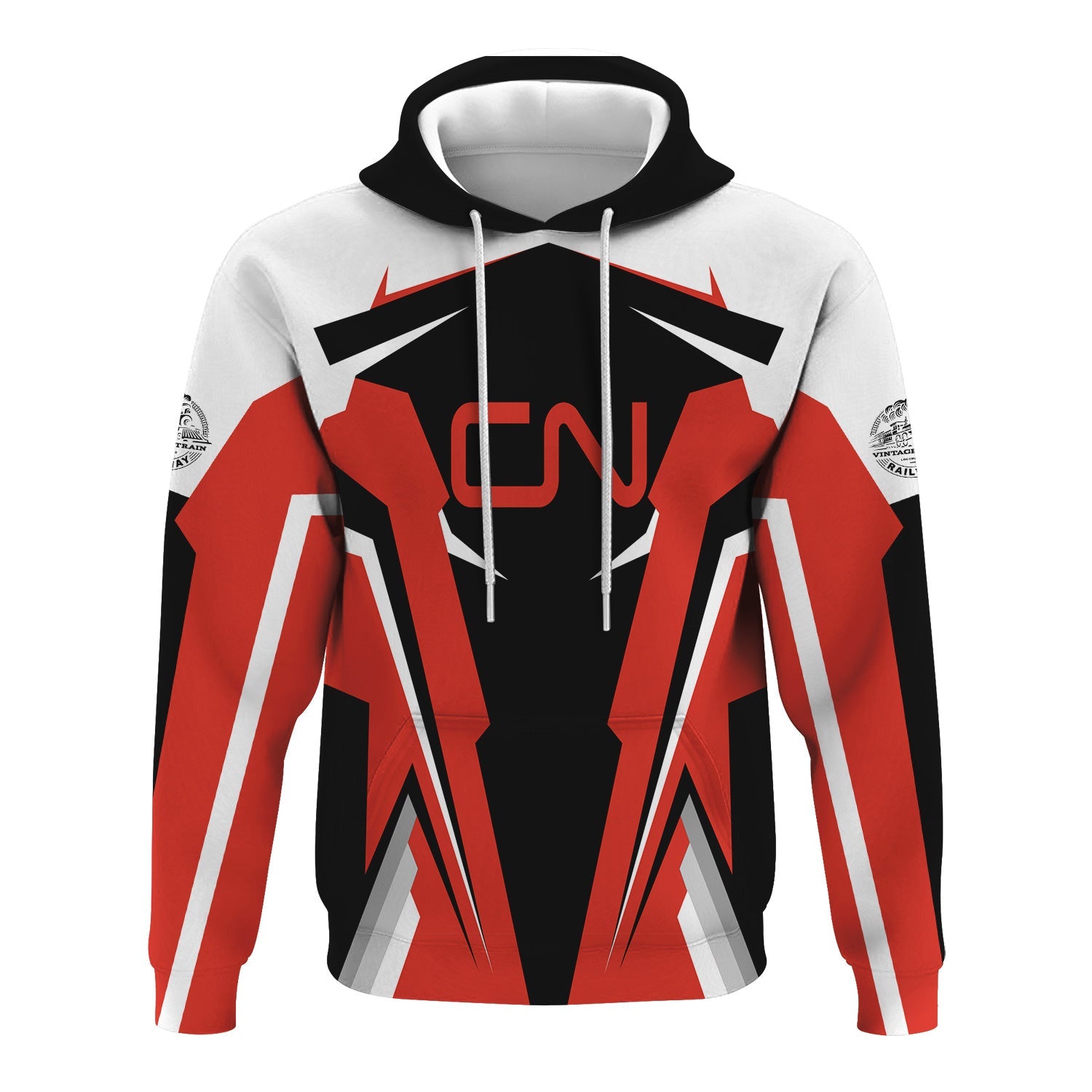 Railspirit Personalized Canadian National Railroad Hoodie Strong Line Style Train Hoodie Gift Idea For Train Lover