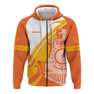 Railspirit Personalized Wheeling And Lake Erie Railroad Hoodie Flame-Inspired Style Zip Up Hoodie Gift Idea For Train Lovers