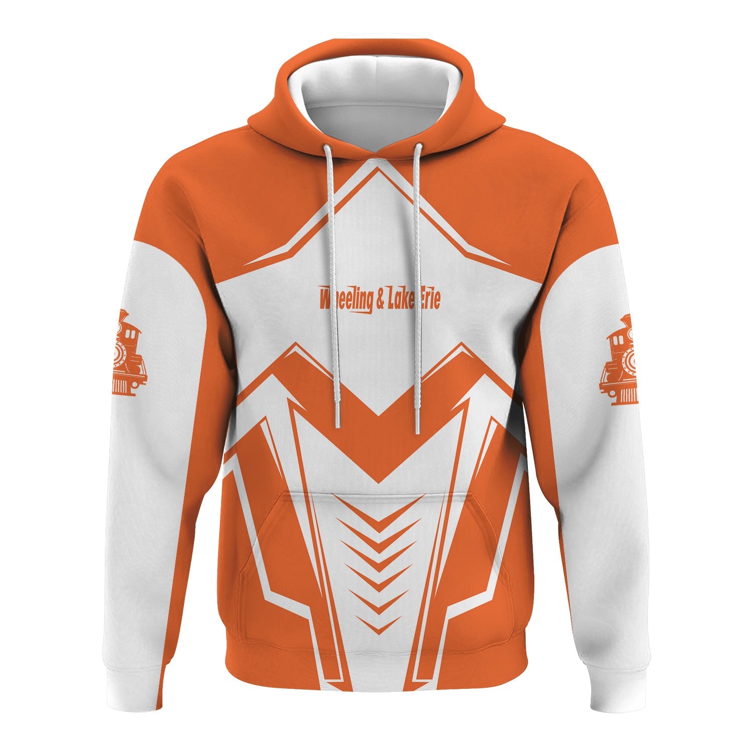 Railspirit Personalized Wheeling And Lake Erie Railroad Hoodie Railway Trainspotter Style Zip Up Hoodie Gift Idea For Foamers