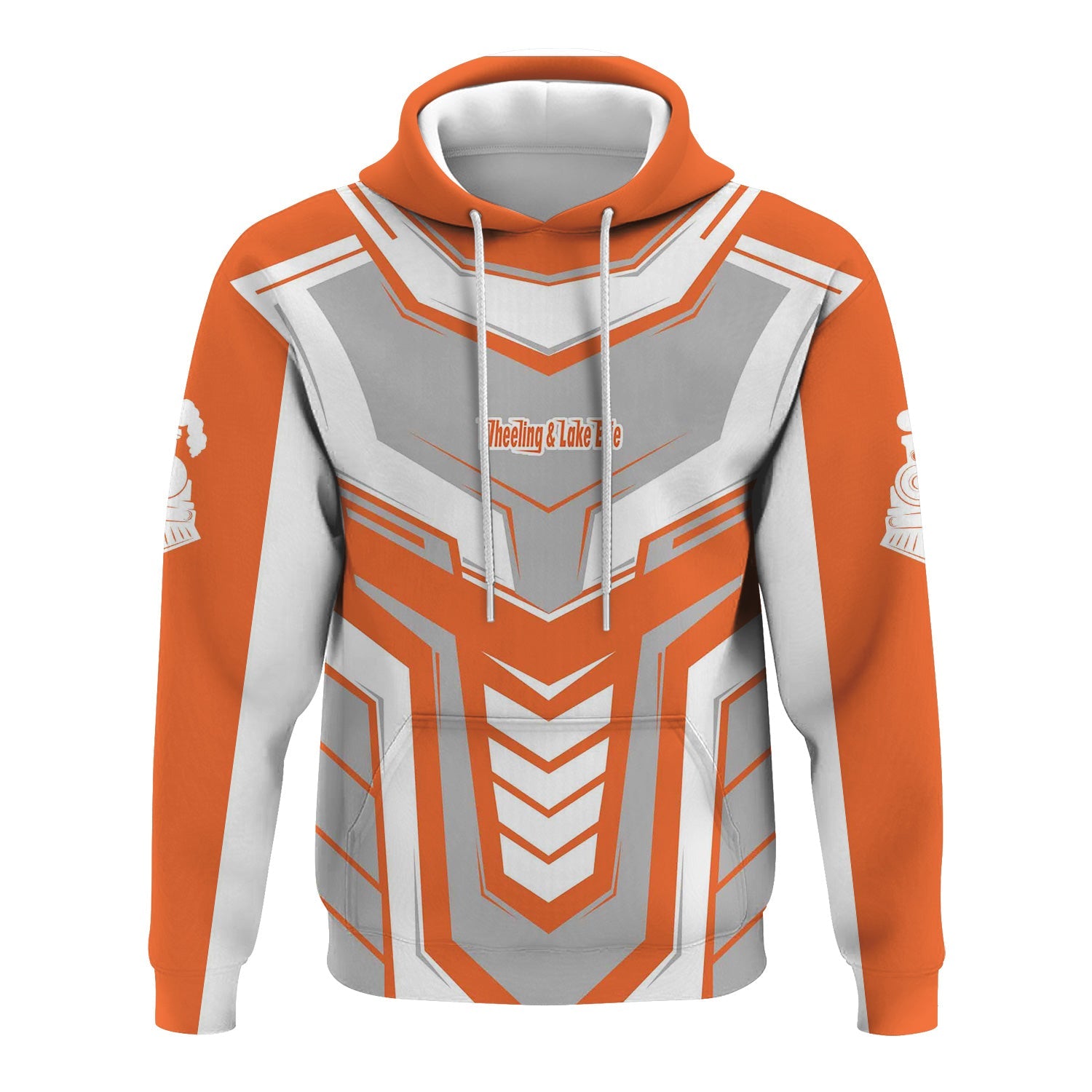 Railspirit Personalized Wheeling And Lake Erie Railroad Hoodie Armor-Inspired Design Train Zip Up Hoodie All Over Print