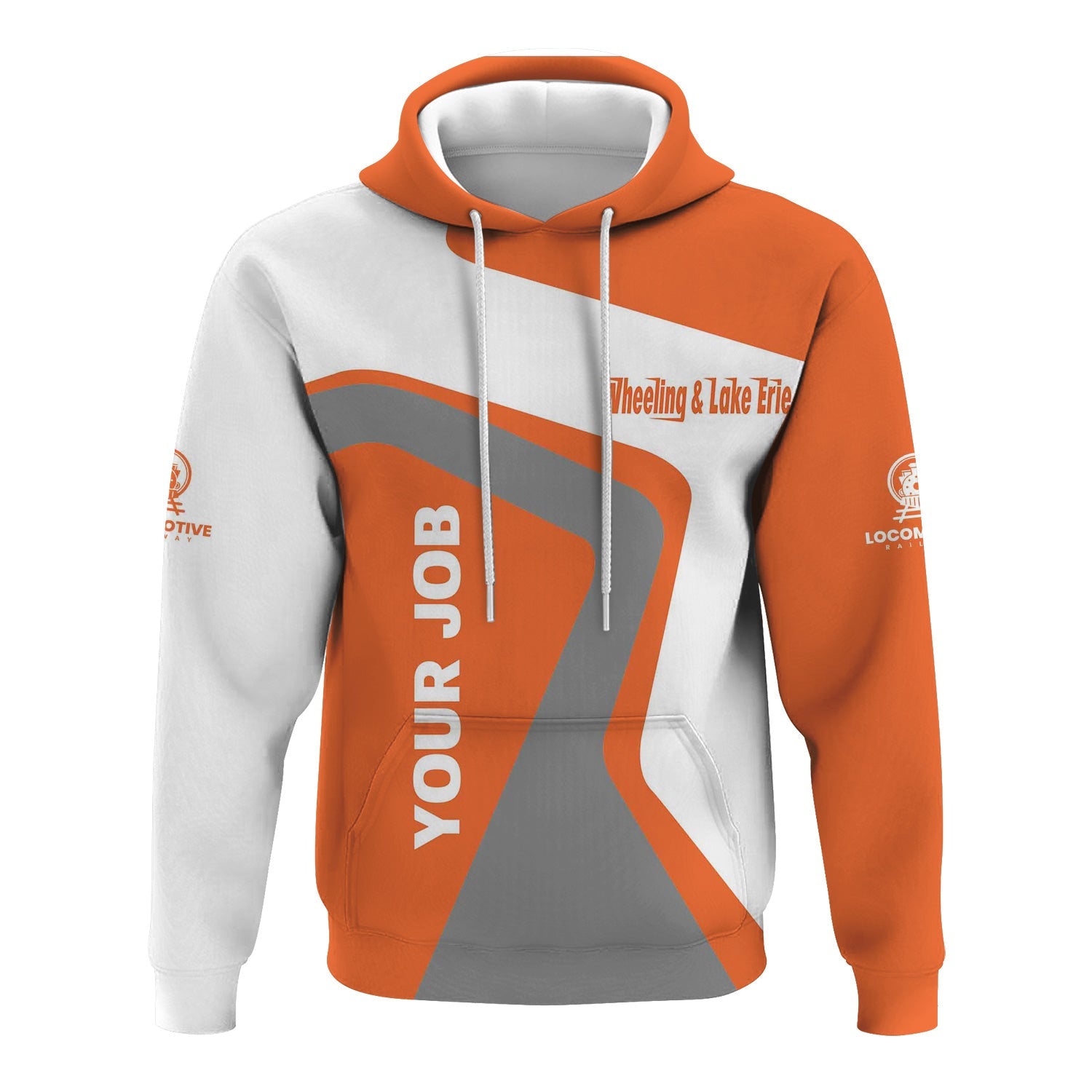 Railspirit Personalized Wheeling And Lake Erie Railroad Hoodie Unique Design with Custom Job Position Train Zip Up Hoodie