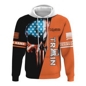 Railspirit Personalized Wheeling And Lake Erie Railroad Hoodie Train Skull American Flag Zip Up Hoodie All Over Print
