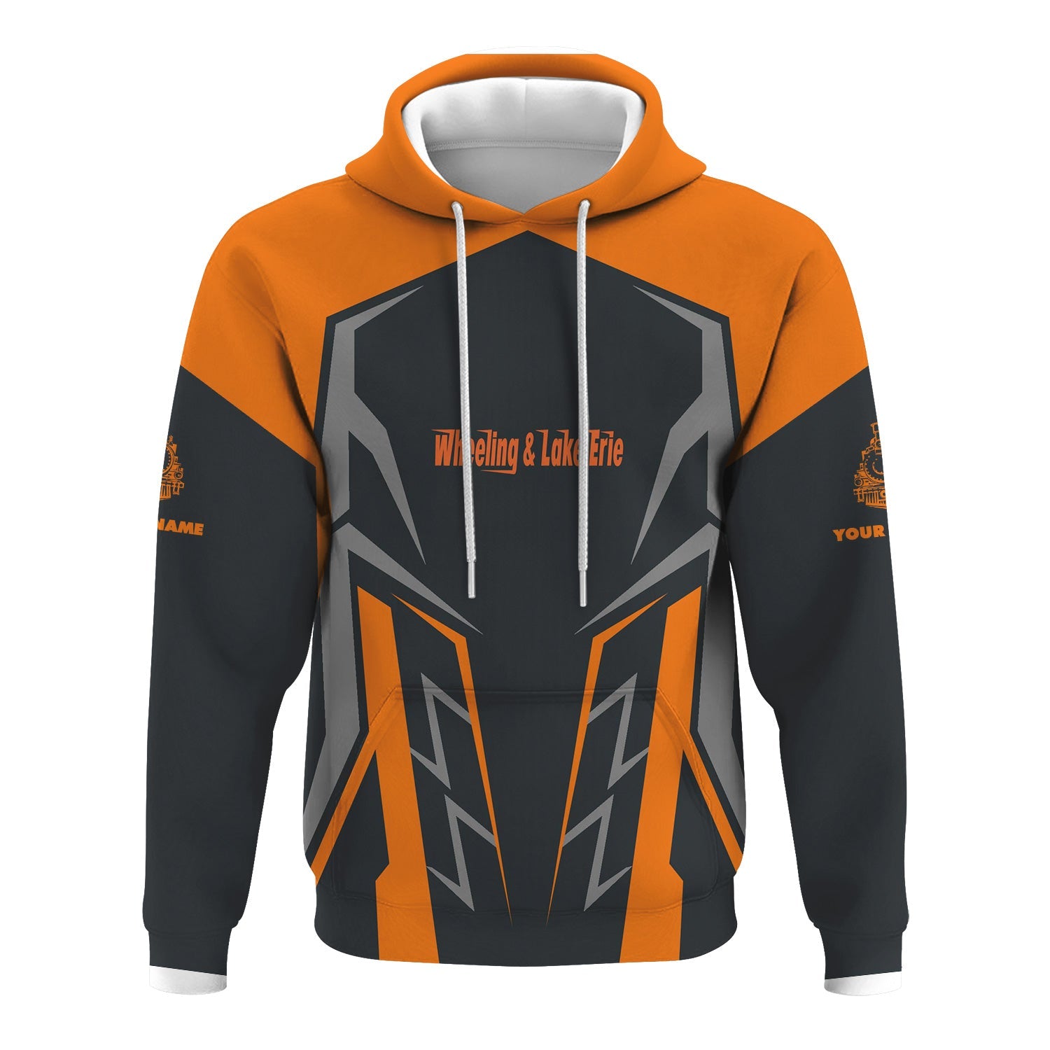 Railspirit Personalized Wheeling And Lake Erie Railroad Hoodie Futuristic Design with Custom Job Train Zip Up Hoodie