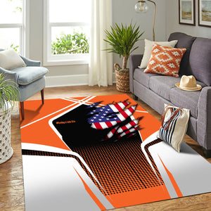 Railspirit Personalized Wheeling And Lake Erie Railroad Area Rug American Eagle Vintage Train Rug