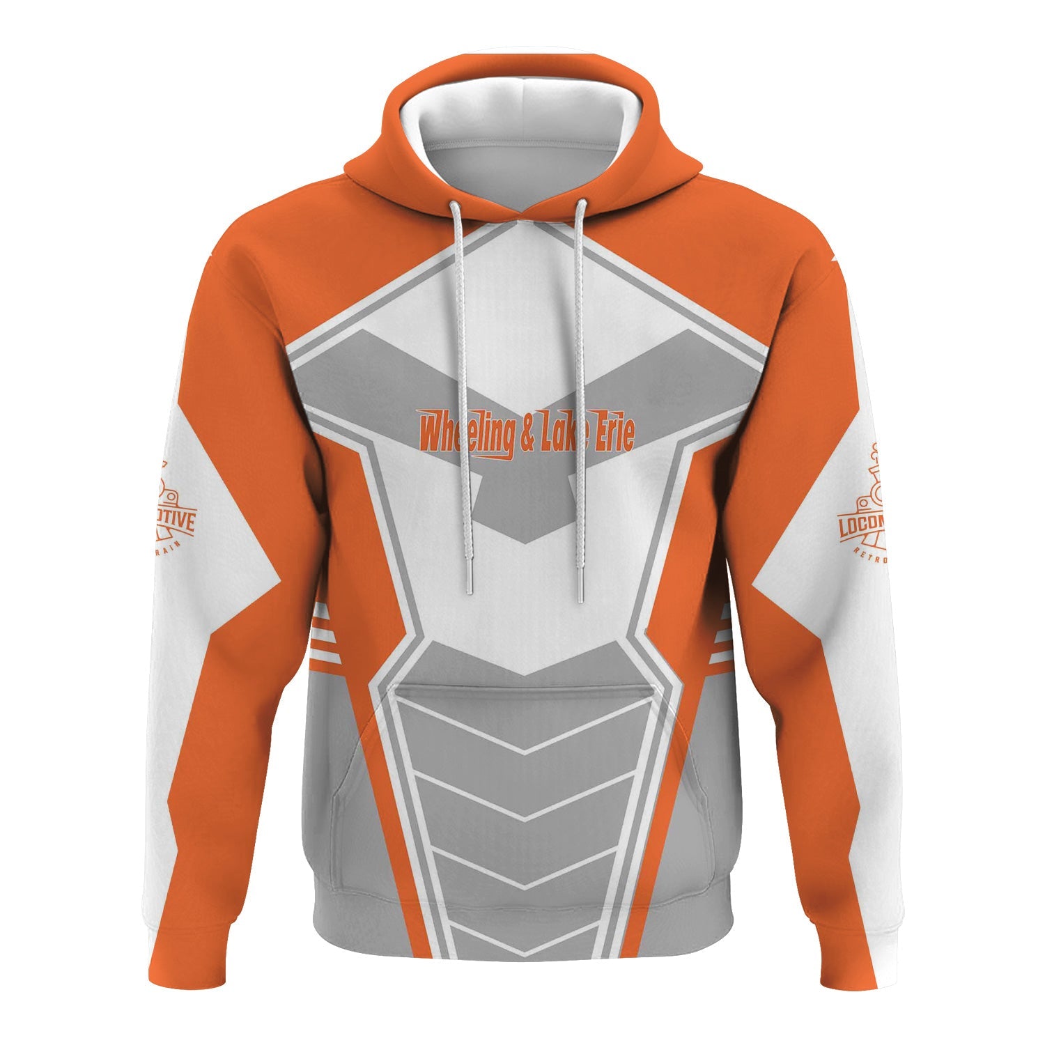 Railspirit Personalized Wheeling And Lake Erie Railroad Hoodie Engine-Inspired Style Train Zip Up Hoodie for Railroad Fanatic