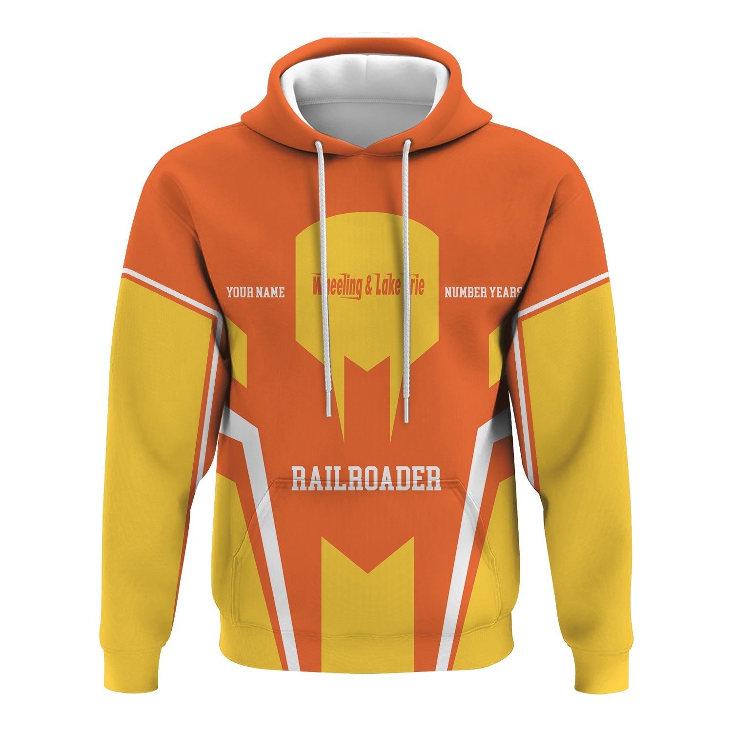 Railspirit Personalized Wheeling And Lake Erie Railroad Hoodie Custom Year Railroader Zip Up Hoodie Gift Idea For Train Lover