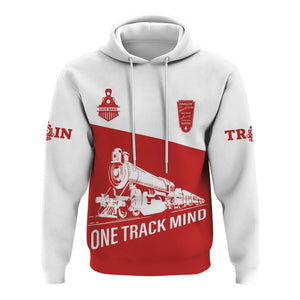 Railspirit Custom Name Bangor And Aroostook Railroad Hoodie One Track Mind Printed Zip Hoodie