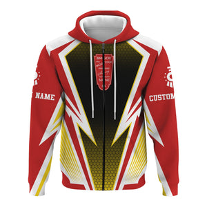 Railspirit Personalized Bangor And Aroostook Railroad Hoodie Lightning Graphic Style Zip Up Hoodie Gift Idea For Train Lover