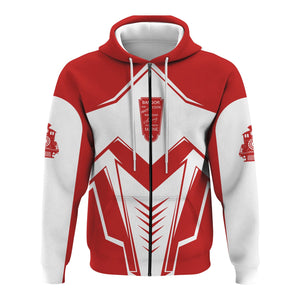 Railspirit Personalized Bangor And Aroostook Railroad Hoodie Railway Trainspotter Style Zip Up Hoodie Gift Idea For Foamers