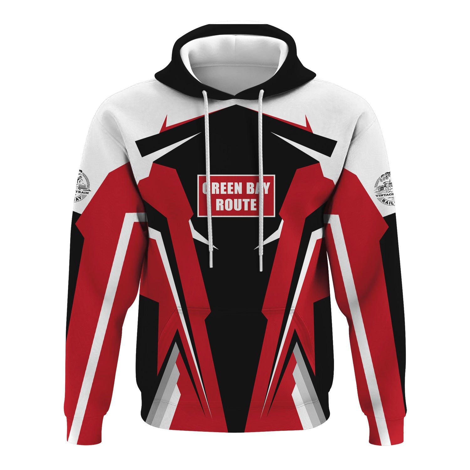 Railspirit Personalized Green Bay & Western Railroad Hoodie Strong Line Style Train Hoodie Gift Idea For Train Lover