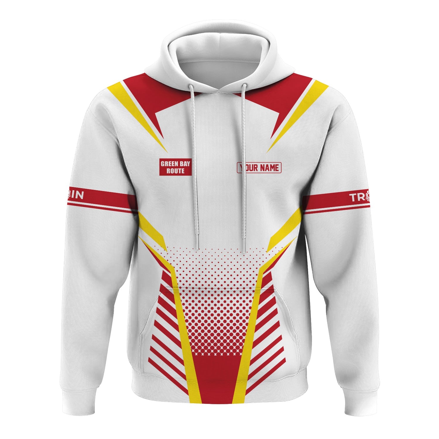 Railspirit Personalized Green Bay & Western Railroad Hoodie Unisex Train Zip Hoodie All Over Print