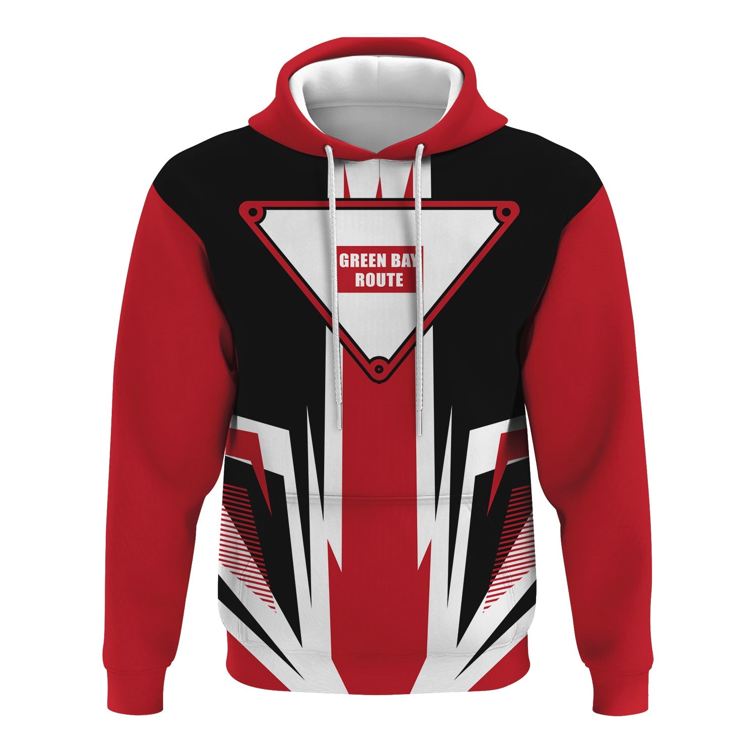 Railspirit Green Bay & Western Railroad Hoodie Bold Graphic Style All Over Printed Zip Up Hoodie