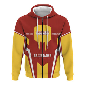 Railspirit Personalized New Hope Railroad Hoodie Custom Year Railroader Zip Up Hoodie Gift Idea For Train Lover