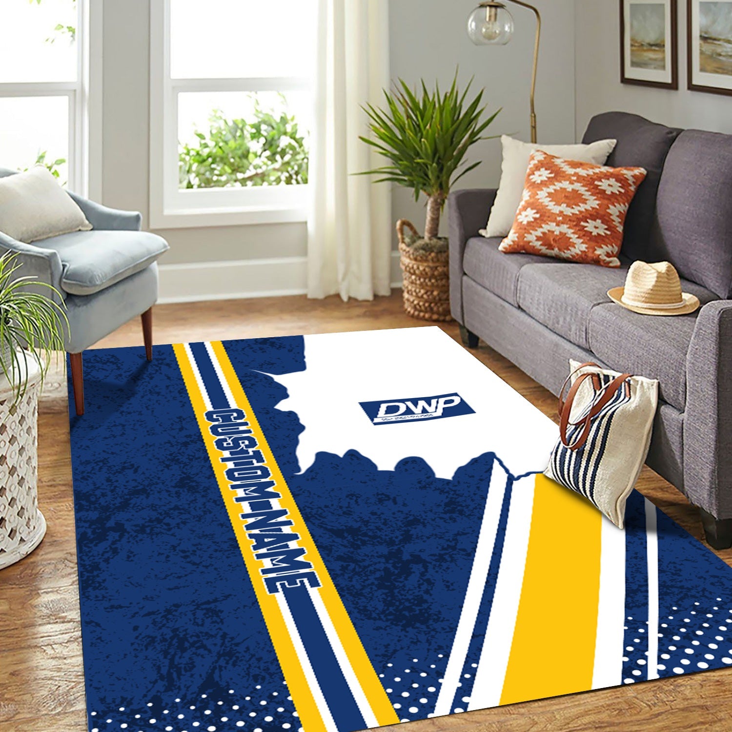 Railspirit Personalized Duluth, Winnipeg and Pacific Railway Area Rug Vintage All Over Printed Rug