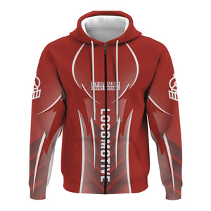 Railspirit Personalized New Hope Railroad Hoodie Striking Line Style Train Zip Up Hoodie For Locomotive Lovers