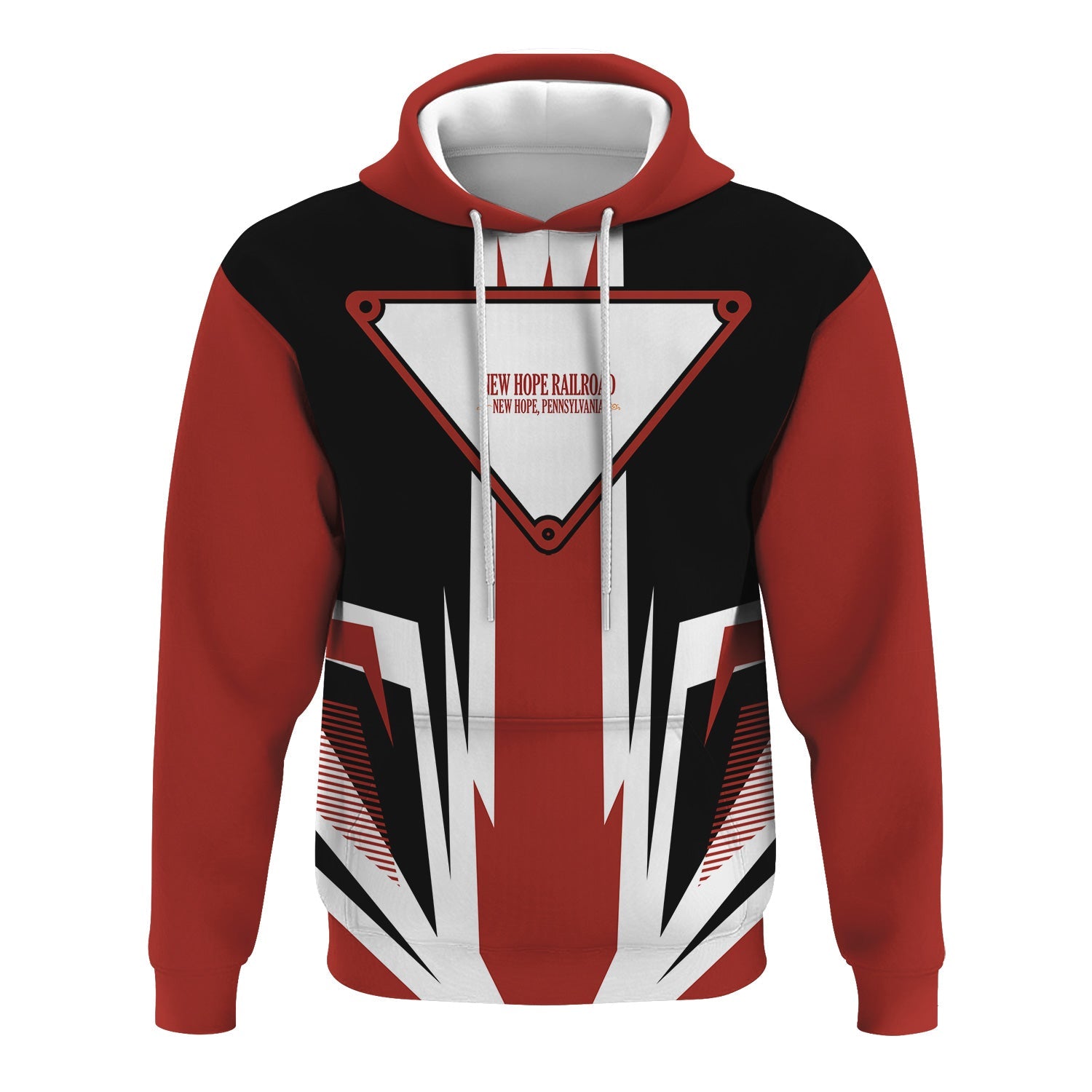 Railspirit New Hope Railroad Hoodie Bold Graphic Style All Over Printed Zip Up Hoodie