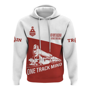Railspirit Custom Name New Hope Railroad Hoodie One Track Mind Printed Zip Hoodie