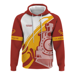 Railspirit Personalized New Hope Railroad Hoodie Flame-Inspired Style Zip Up Hoodie Gift Idea For Train Lovers