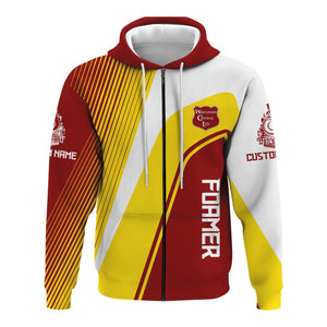 Railspirit Personalized Wisconsin Central Ltd Railroad Hoodie Vibrant Striking Style Zip Up Hoodie For Rail Enthusiasts