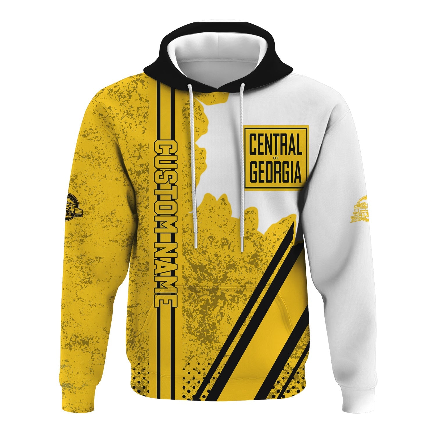 Railspirit Personalized Central of Georgia Railway Hoodie All Over Printed Unisex Zip Up Hoodie