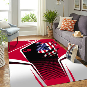 Railspirit Personalized Canadian Pacific Railroad Area Rug American Eagle Vintage Train Rug