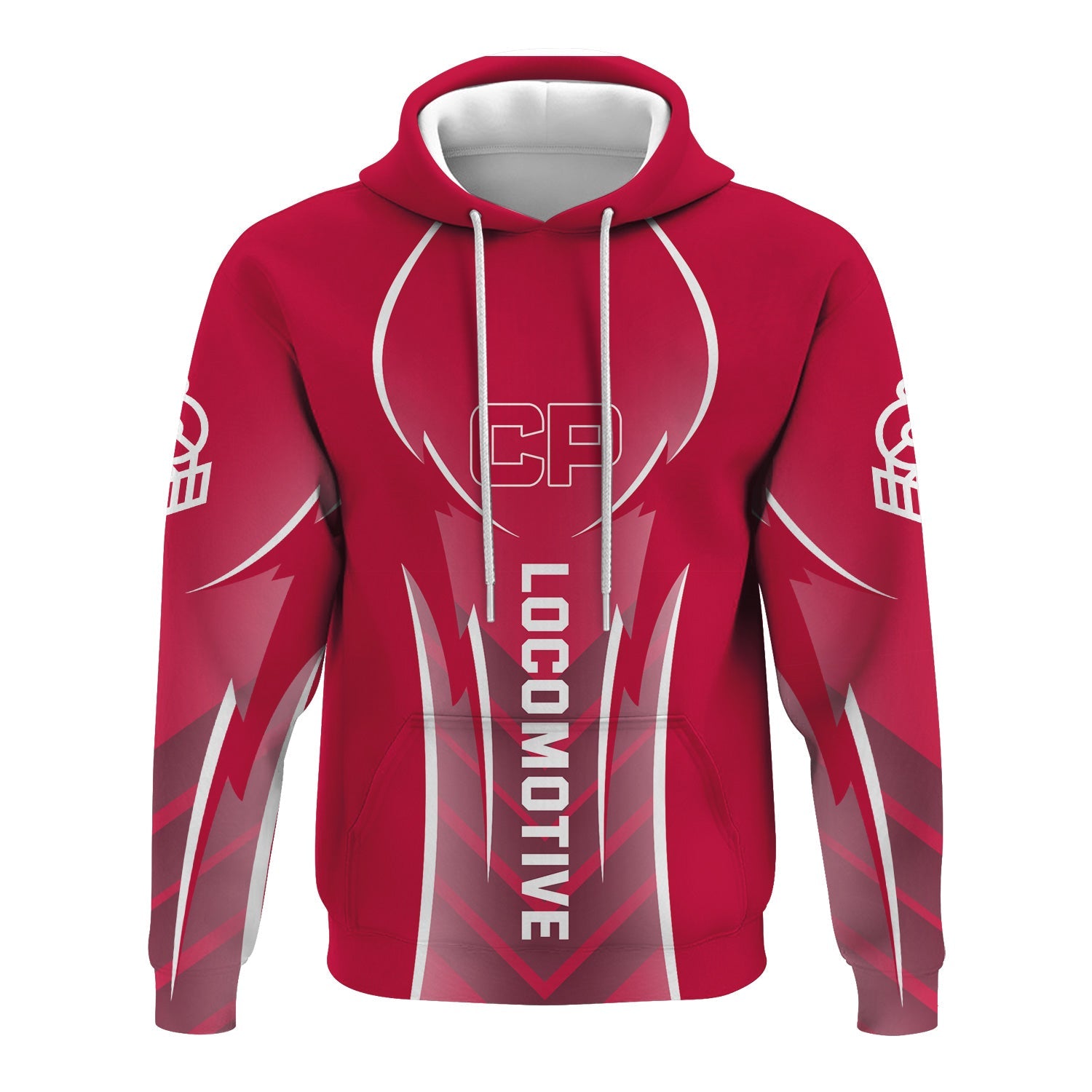 Railspirit Personalized Canadian Pacific Railroad Hoodie Striking Line Style Train Zip Up Hoodie For Locomotive Lovers