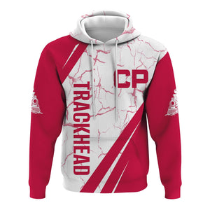 Railspirit Personalized Canadian Pacific Railroad Hoodie Crackle Texture Style Train Zip Up Hoodie For Trackhead