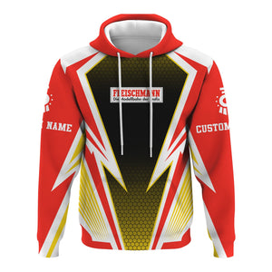 Railspirit Personalized Fleischmann And Western Railroad Hoodie Lightning Graphic Style Zip Up Hoodie Gift Idea For Train Lover