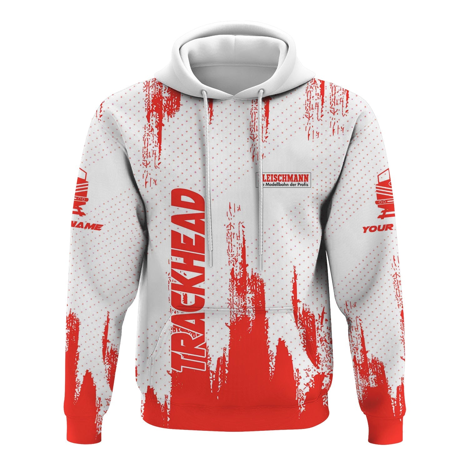 Railspirit Personalized Fleischmann And Western Railroad Hoodie Paint Impact Design Train Zip Up Hoodie for Trackhead