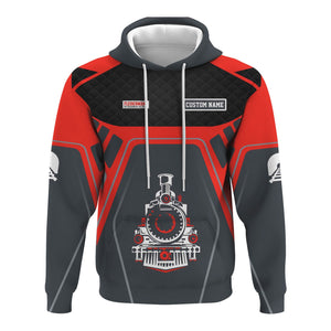 Railspirit Personalized Fleischmann And Western Railroad Hoodie Steam Locomotive Engine Graphic Train Zip Up Hoodie All Over Print