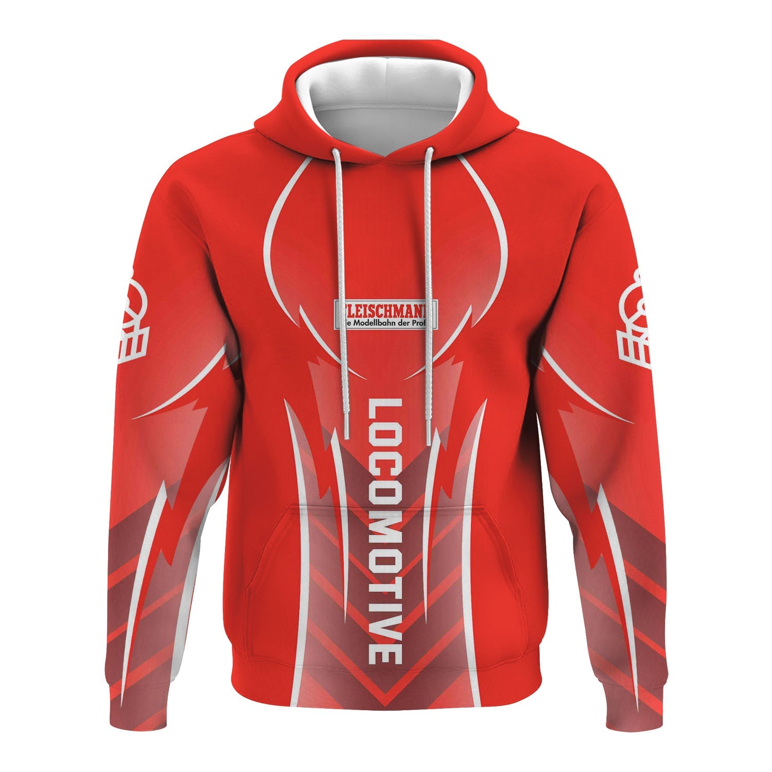 Railspirit Personalized Fleischmann And Western Railroad Hoodie Striking Line Style Train Zip Up Hoodie For Locomotive Lovers