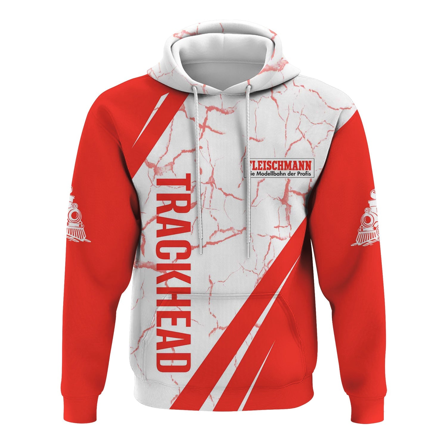 Railspirit Personalized Fleischmann And Western Railroad Hoodie Crackle Texture Style Train Zip Up Hoodie For Trackhead