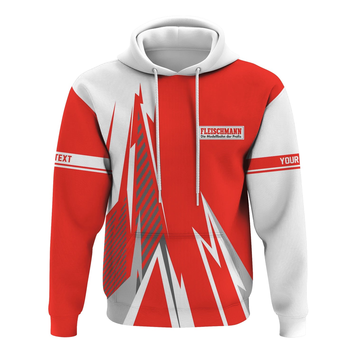 Railspirit Personalized Fleischmann And Western Railroad Hoodie Lightning-Inspired Railway Style Zip Up Hoodie For Train Lovers