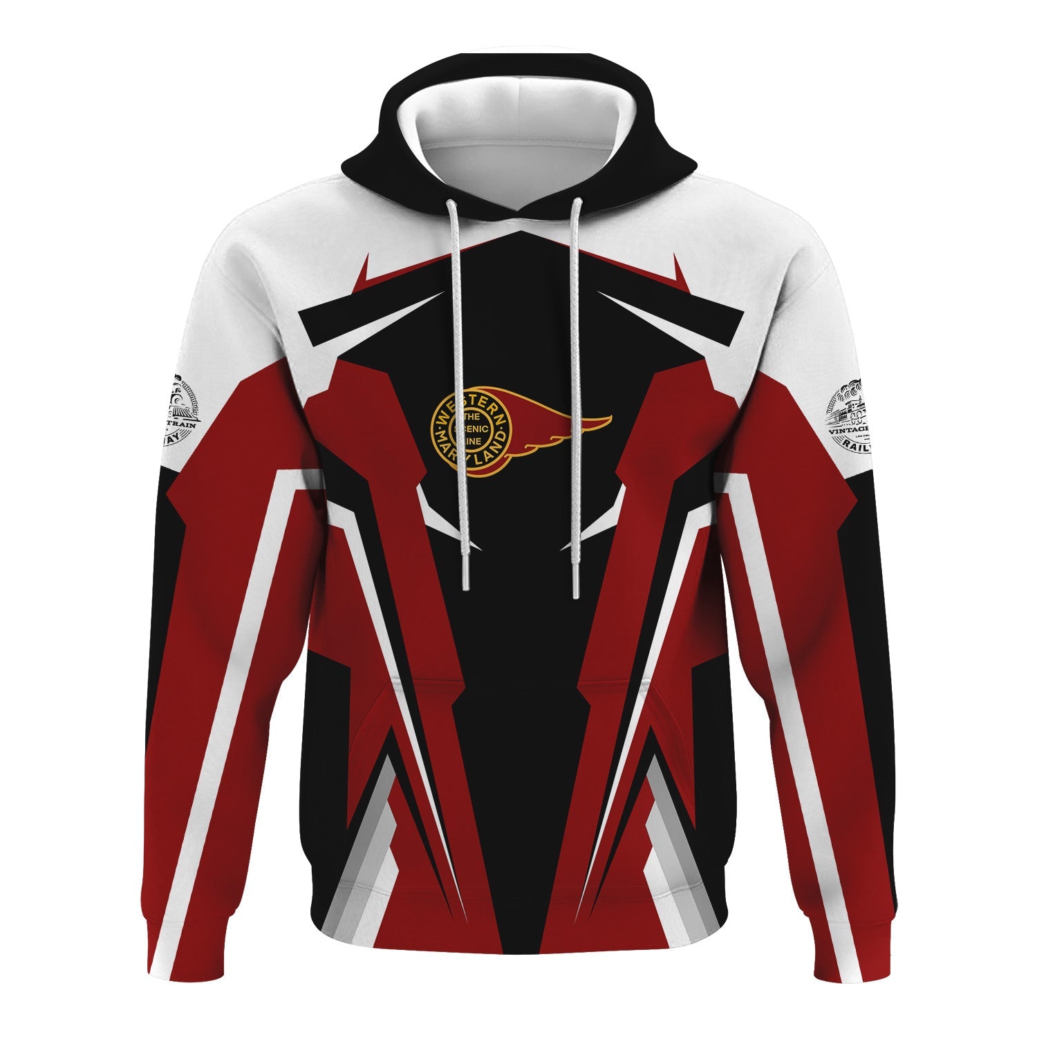 Railspirit Personalized Western Maryland Railway Hoodie Strong Line Style Train Hoodie Gift Idea For Train Lover